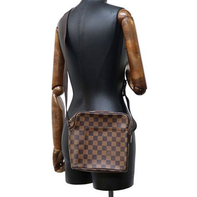 Louis Vuitton Olav PM N41442 Damier Ebene Canvas Crossbody Bag Brown