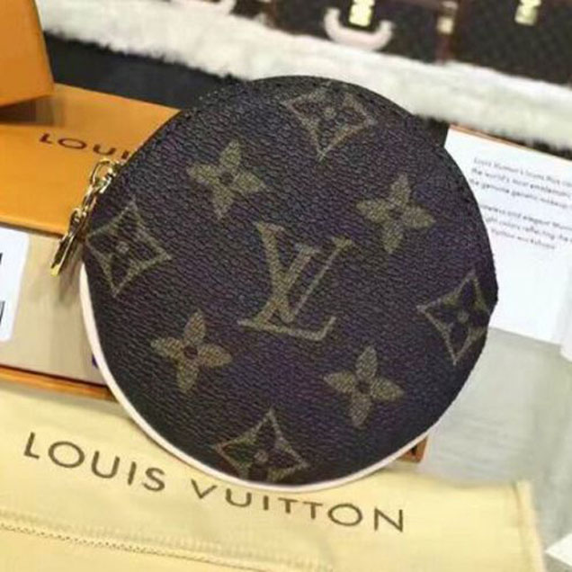 LOUIS VUITTON Monogram Porte Monnaie Round Coin Purse M61926 LV Auth 43547